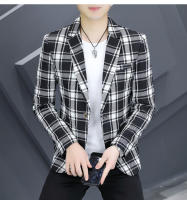 Chaleco a Cuadros Para Hombre Corte Ajustado Estilo Casual Business Moda Elegante Chaqueta De Alta Calidad Para Ocasiones Formales - details 12