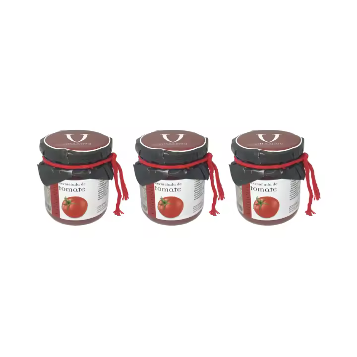 Villaolivo - Pack 3 unidades Mermelada de Tomate 210 g  Mermelada Gourmet  100% Natural - 1