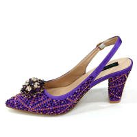 Sandalias De Fiesta Verdes Con Zapatos De Tacón Alto Y Bolso De Venus Chan Estilo INS Punta Redonda Brillante Elegantes Para Mujer - details 4