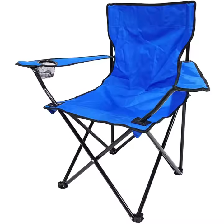 Silla de Camping Plegable con Portavacos y Bolsa de Transporte para Acampada, Picnic, Montaña y Pesca - 1