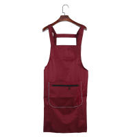 Delantal De Cocina Resistente Al Agua Y Aceite De Color Sólido Moda Para Hombres Y Mujeres Delantal De Trabajo Sin Mangas Para El Hogar - details 8