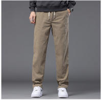 Pantalones De Corduroy Recto Para Hombre En Caqui Negro Gris Con Cintura Elástica Estilo Casual Suave Y Elástico Talla Baggy - details 10