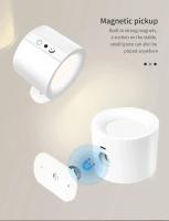 Lámpara De Pared LED Magnética Recargable Con Control Táctil Doble Cabeza Rotativa 360° Luz Sin Cable Para Dormitorio - details 9