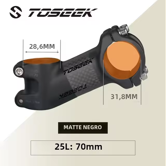 Toseek Tornillo De Manillar De Bicicleta De Aleación De Aluminio Y Carbono Ultraligero 10/17/25/35 Grados Para MTB Diámetro De Abrazadera 31.8 - 1