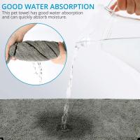 Toalla De Baño Para Perros Grandes Y Gatos Super Absorbente Y Secado Rápido Microfibra Algodón 100% Suministros De Baño Para Mascotas - details 4