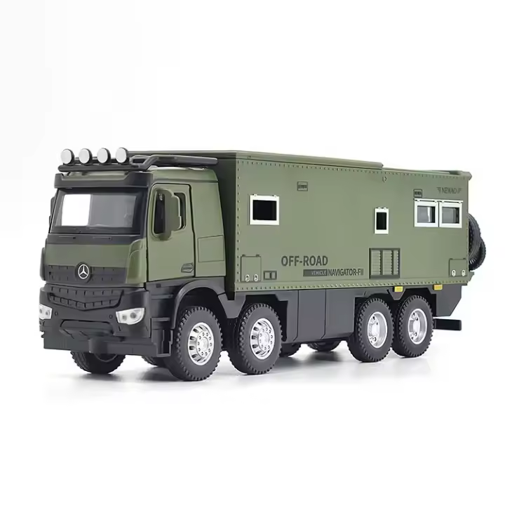 Coche De RV De Off-road Nomadismo 1/24 Para Niños Y Coleccionistas Con Luz Y Música Cuerpo De Metal Y Llantas De Goma Decoración Regalo Para Chicos - 1