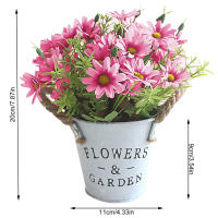 Maceta De Flores Artificiales Estilo Vintage Para Decoración De Oficina Y Hogar Rosa Roja Flor Artificial Potted Plant - details 21