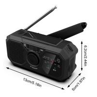 Radio de iluminación con manivela manual, duración, Alimentación por Energía Solar, para supervivencia al Aire Libre y Camping,Radio de Cuerda recargable por USB, Carga Móvil, FM Radio, Indoor LED - details 0