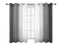 Cortinas De Ventana Gradient Semi Transparentes Para Dormitorio Y Sala De Estar Bloque De Calor Sin Capa Doble Material Moderno Poliéster - details 1
