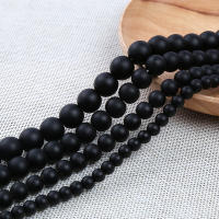 Piedras De Onix Para Joyería 4/6/8/10/12mm Cuentas Redondas Engrosadas Negras Para DIY Pulseras Pendientes Collares Y Bolsos - details 4