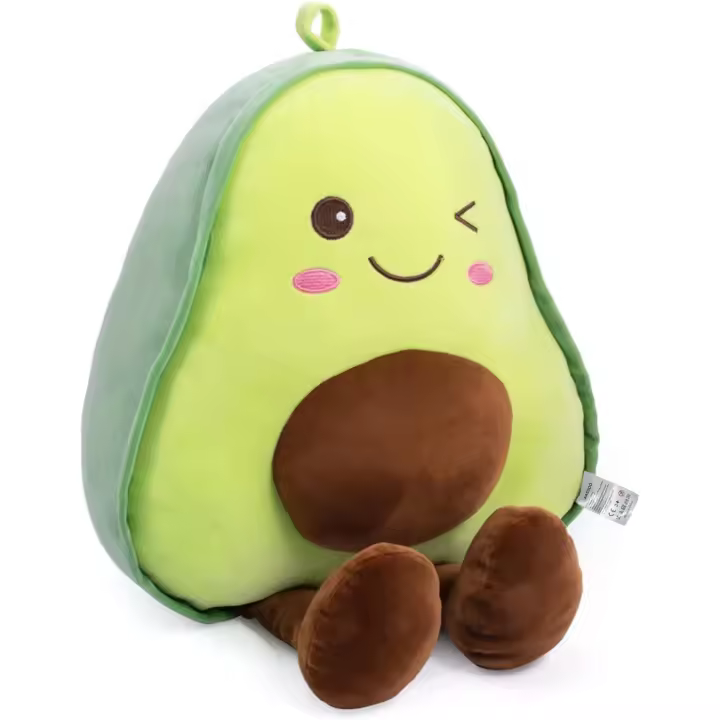 Juguetes de sweatshirt suave de fruta de aguacate relleno de 17,7 pulgadas - 1