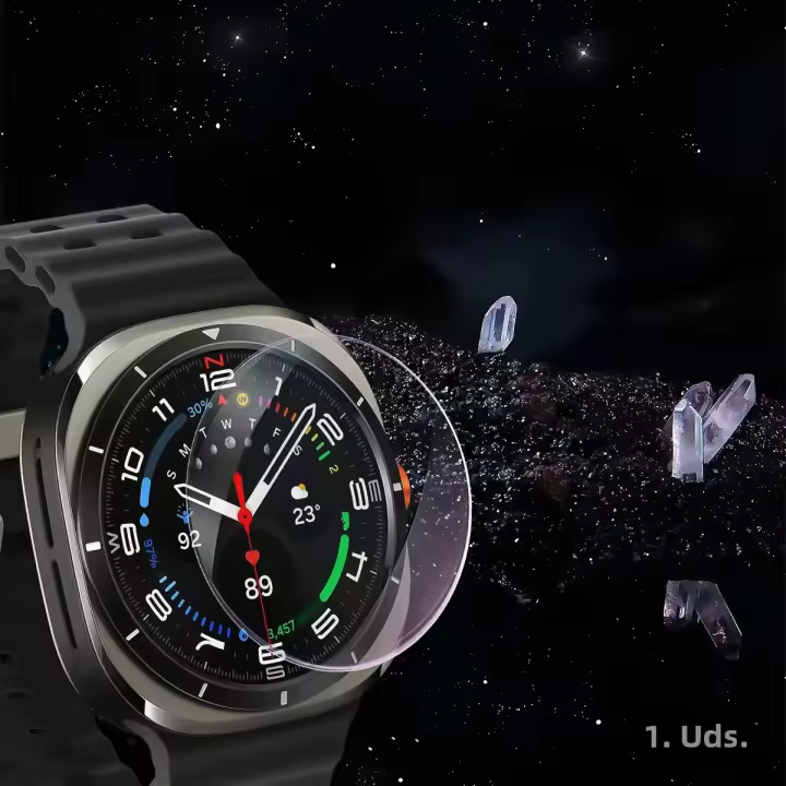 Protector De Pantalla De Vidrio Templado Para Samsung Galaxy Watch 7 Ultra/Watch 7 FE 40mm 44mm 47mm Anti-Arrugas Protectora HD Transparente - 1