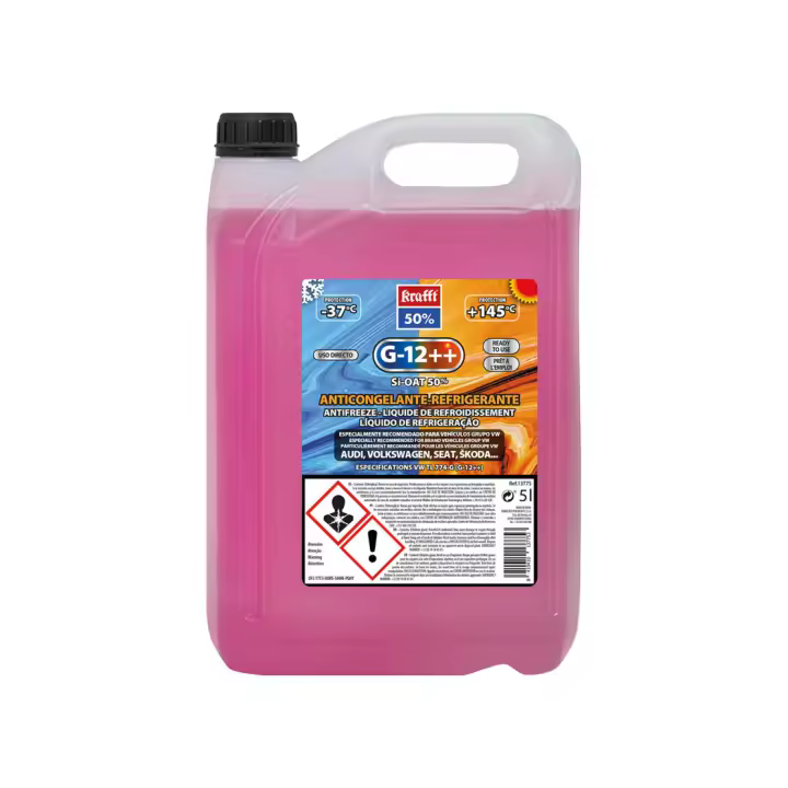 Krafft Anticongelante Híbrido G-12++ - Protección Contra Corrosión y Cavitación 5L - 1