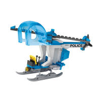 COGO Helicóptero Y Motocicleta De La Policía De La Ciudad Bloques De Construcción Clásicos Juguete Para Niños Regalos (164 Piezas) - details 3