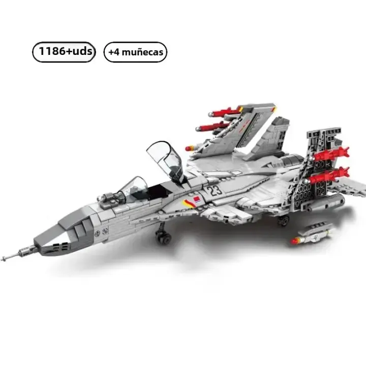 Bloques De Construcción De Avión Combatiente J-15 Portaviones Chino Modelo 1186 Piezas Para Niños Juguetes Regalo Para Niños Hombres - 1