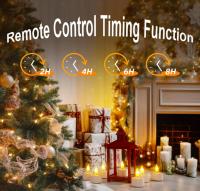 Velas de té recargables, 12 velas LED sin llama con temporizador de control remoto, luz de vela con cables de carga USB para el hogar, habitación, mesa, Halloween, decoraciones de Navidad - details 2
