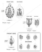 Kit De Accesorios Para Rosario De Siete Dolores De María 40pcs Medallas Y Centro De Metal Para Devoción Y Artesanía - details 0