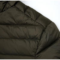 Chaqueta De Pollo Blanca 90% Para Hombres Super Ligera Con Capucha Chaqueta Térmica Casual Cierre De Cremallera Largo Regular - details 11