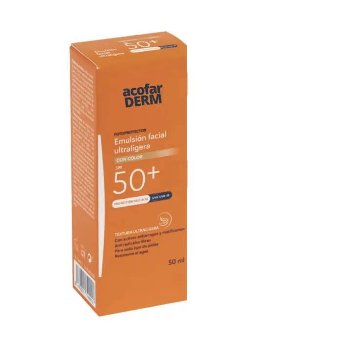 Nesira Solar Emulsión Facial Ultraligera COLOR SPF50+ 50ml Acofarma - 1