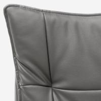 vidaXL Silla de oficina de masaje de cuero sintético gris antracita - details 6