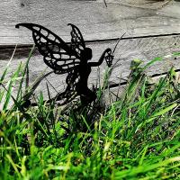 Palillo De Jardín De Metal 1pc Decoración De Fantasía Para Patio Y Césped Placa Silueta De Estatua De Fantasía Outdoor - details 2