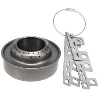Estufa De Camping Lixada Exterior Mini Alcoholesta En Titán Y Acero Inoxidable Con Soporte Cruzado Estufa Portátil Para Picnic - details 4