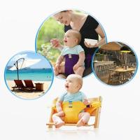 Silla De Bebé Plegable Alta Con Correa Portátil Para Niños Asiento De Comer Y Baño Lavable Con Cinturón De Seguridad Para Viajes - details 5