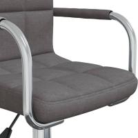 vidaXL Silla de oficina giratoria tela gris oscuro - details 5