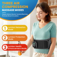 Cinturón de cintura con compresa caliente y masaje con airbag, multifuncional, horizontal, terapia de compresión, masajeador de cintura, novedad de 2025 - details 5