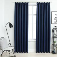vidaXL Cortinas Opacas con Ganchos 2 Piezas 140x245 cm Casa Decoración Color Gris,  Antracita,  Taupé y mas - details 4