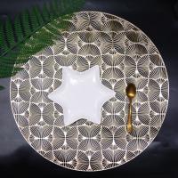 Mantelera De PVC Estilo Moderno Con Flor Dorada Cojín De Aislamiento Resistente Al Calor Para Hogar Navidad Decoración De Mesa Y Tazas - details 4