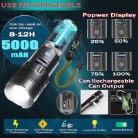 Linterna LED De 100W Más Potente Con Cargador Tipo-C Y Batería Integrada 4000 mAh Zoom Luz De Destello Super Brillante Para Aventuras Al Aire Libre Y Rescate - details 5