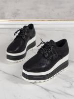 Zapatos De Plataforma Con Tacón Para Mujer Zapatos Casuales Con Cordones Altos Cómodos Y Transpirables Zapatillas Con Suela Gruesa Para Exterior - details 8