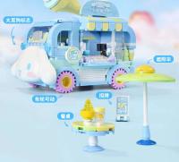 Figura De Anime Sanrio Hello Kitty Bloque De Construcción Artesanal Juguete De Rompecabezas Para Niños Adorno Decorativo Muñeca De Dibujos Animados Modelo De Coche De Comida - details 12