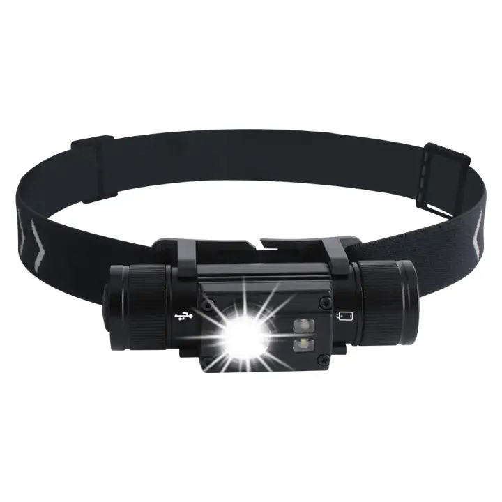 BORUiT Linterna Frontal LED De 7 Modos Potente Y Impermeable Recargable Tipo-C Para Camping Caza Pesca Ciclismo Senderismo - 1