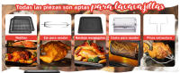 Aigostar Freidora de Aire 12L con Sistema Giratorio, Horno de Aire 1500W con 9 Programas y Pantalla LED Táctil | Air Fryer de Acero Inoxidable con Ventana de Visualización, Incluye Accesorios y Función Deshidratador - details 3