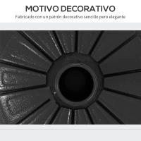 Outsunny Base de Sombrilla Redondo Soporte para Parasol de HDPE Rellenable de Cemento Peso 13 kg para Poste de Parasol de Ø38/48 mm Ø43x32 cm Negro - details 5
