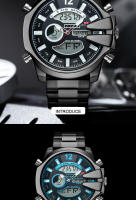 Reloj De Pulsera Para Hombre KAT-WACH Doble Pantalla En Acero Multicolor Con Luz LED Alarma Calendario Y Semana Display - details 4