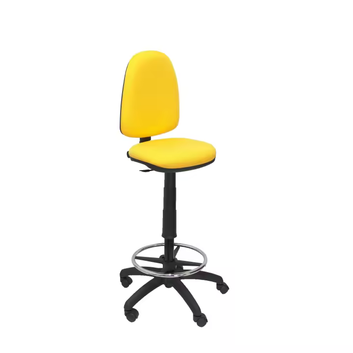 Piqueras Y Crespo Taburete Ergonómico Regulable con Aro Reposapiés Cromado - 1