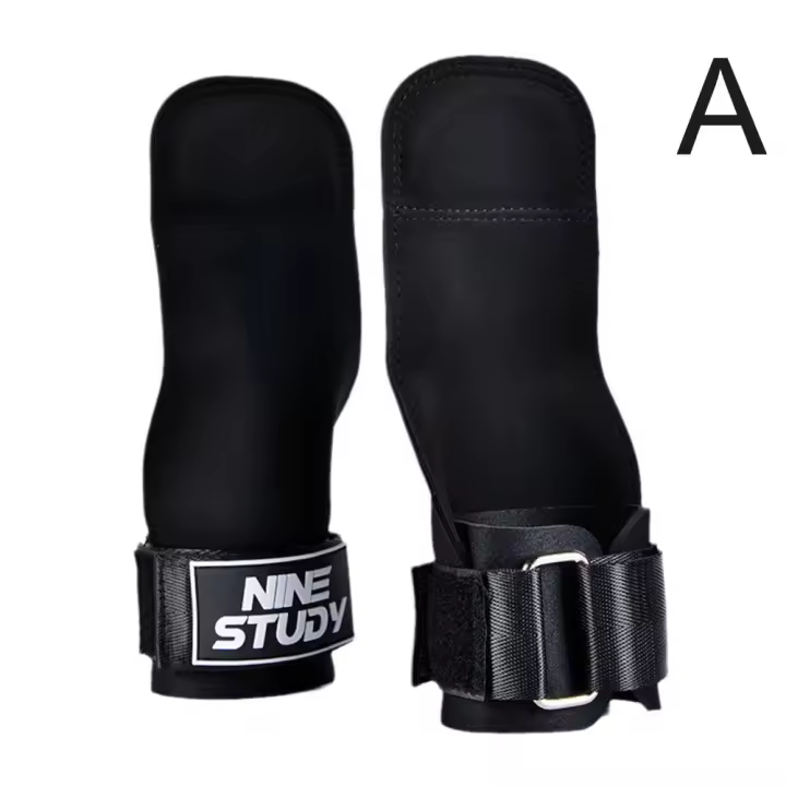 Guantes De Levantamiento De Peso De Cuero PU Doble Capa Con Correas Para Muñeca Para Hombres Y Mujeres Entrenamiento De Gimnasio Deadlift Press De Banca Pull-up - 1