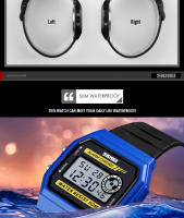 Reloj Deportivo Para Mujer SKMEI Moda Digital Resistente Al Agua Con Alarma Y Luz Trasera Pulsera De PU Reloj Feminino 1413 - details 5