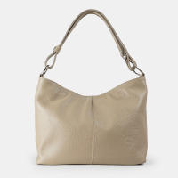 1990s Bolso de hombro para mujer de piel con bandolera extensible - details 3