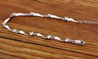 Pulsera de Plata de Ley 925 elaborada con circonitas Blancas brillantes para Mujeres y niños - details 2