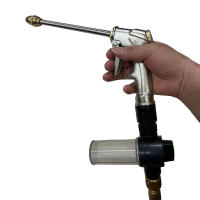 Pistola De Agua Para Lavar Coche Y Jardín Con Boquilla De Cobre Puro Alta Presión Espuma Metálica Para Ducha Y Riego - details 1
