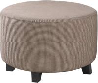 Cubierta De Terciopelo Polar Elástica Para Pie De Silla 1PC Cubierta De Ottomán Redonda De Spandex Protector De Pie De Silla Para Sala De Estar Hogar - details 26