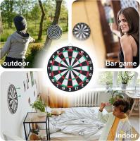 Juego de dardos, juego de dardos de doble cara de 15 pulgadas con 6 dardos de acero y plástico, artículos para adultos, bares, salas de juegos, salas de billar, deportes de ocio familiares - details 1