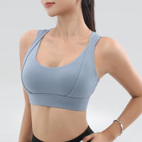 Sujetador Deportivo Para Mujer Con Espalda Cruzada Transpirable Quick Dry Nylon Fitness Gimnasio Running Workout Tops - details 1