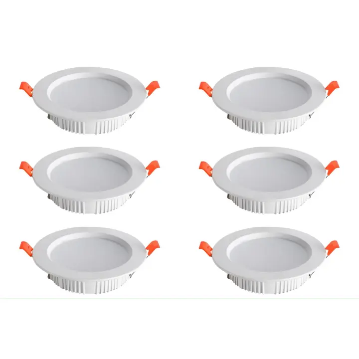 Focos LED empobles de 6 pulgadas, 5 W, Aperture de 7 to 8 cm, Luz LED empobles Plana, Luz radiante LED para baño, 3000/4000/6000 K, Luz Colgante para pasillo, baño, sala de estar, Cocina y dormitorio - 1
