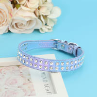 Collar De Cuero Para Perros Pequeños Con Diamantes Ajustable Y Padded Collar De Gato Para Chihuahua Y Otros Pequeños Mascotas - details 7