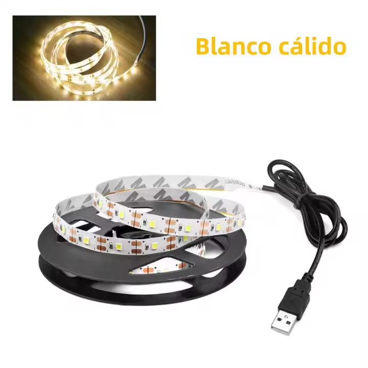 Tira De Luces LED Flexibles USB DC5V SMD 3528 Para Decoración De Habitaciones Cocinas Armarios Luz De Fondo De TV Iluminación Nocturna - 1